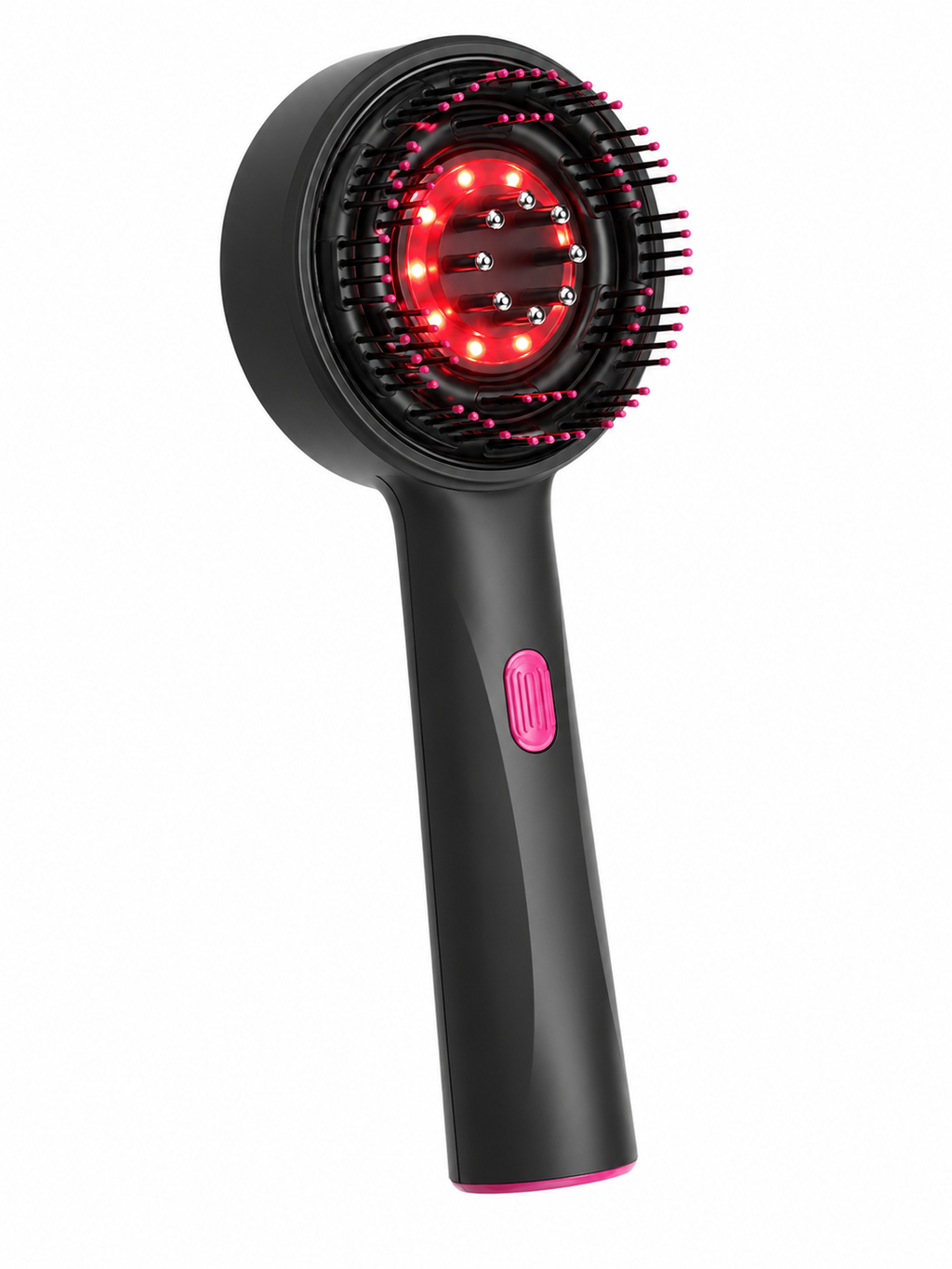 Cepillo Masajeador Capilar LED | Vibración + Microcorriente Anticaída