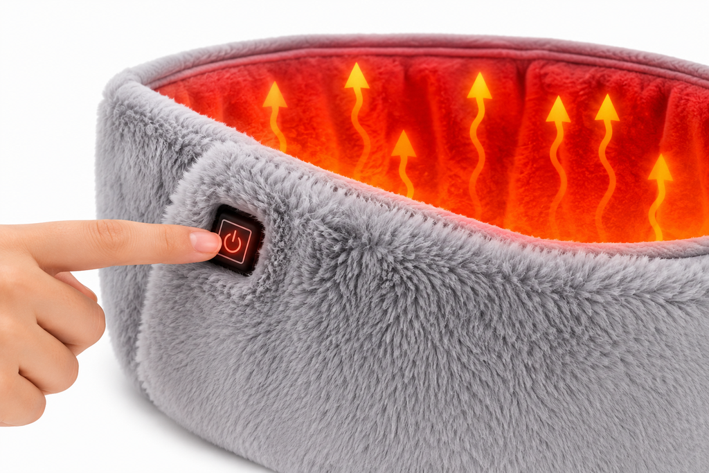 Faja Calefactora USB para Cólicos Menstruales | Cinturón Térmico 3 Niveles de Calor