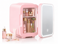 Mini Nevera para Maquillaje y Skincare con Espejo LED | 4 Litros
