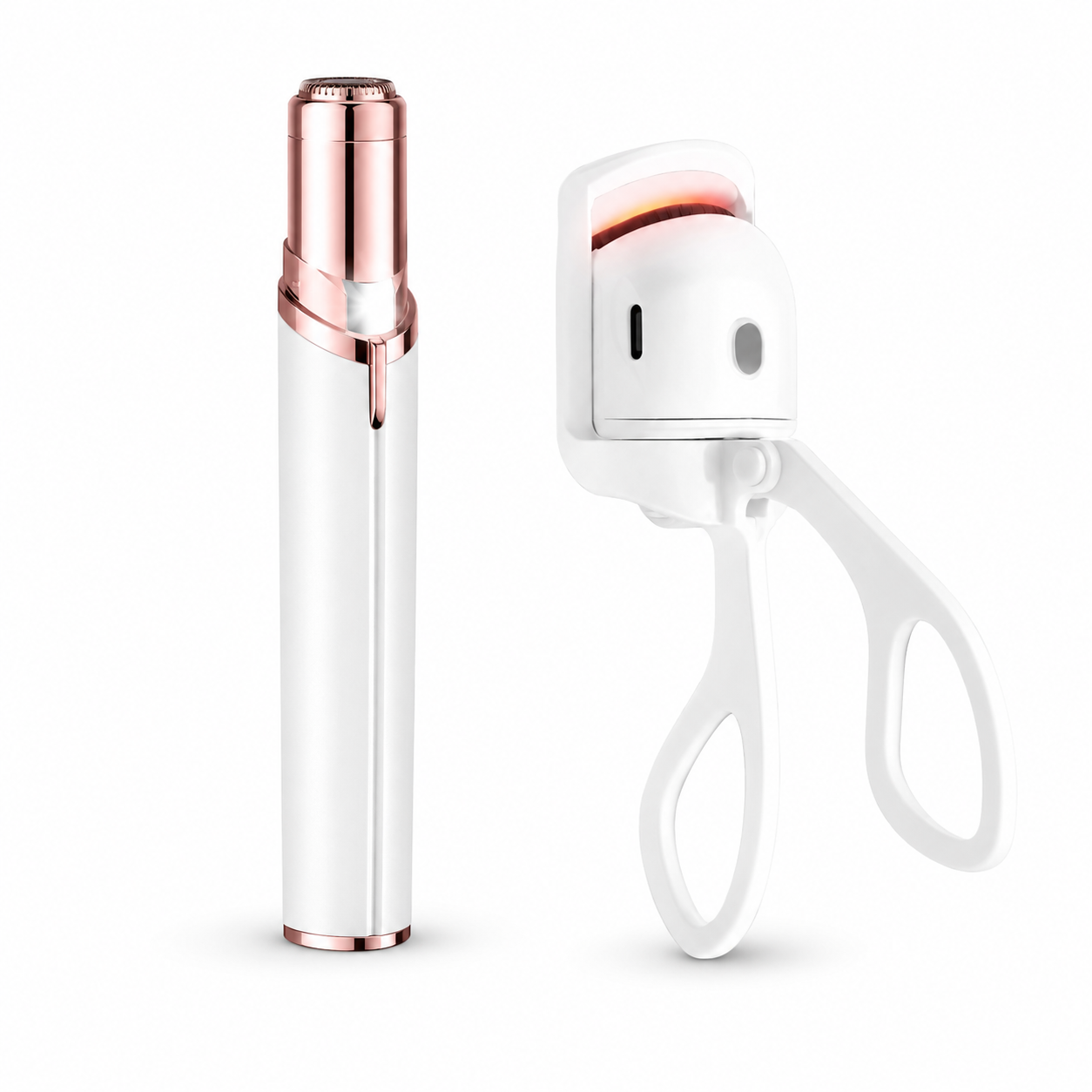 Combo Rizador de Pestañas con Calor + Depiladora Facial | Kit 2 en 1