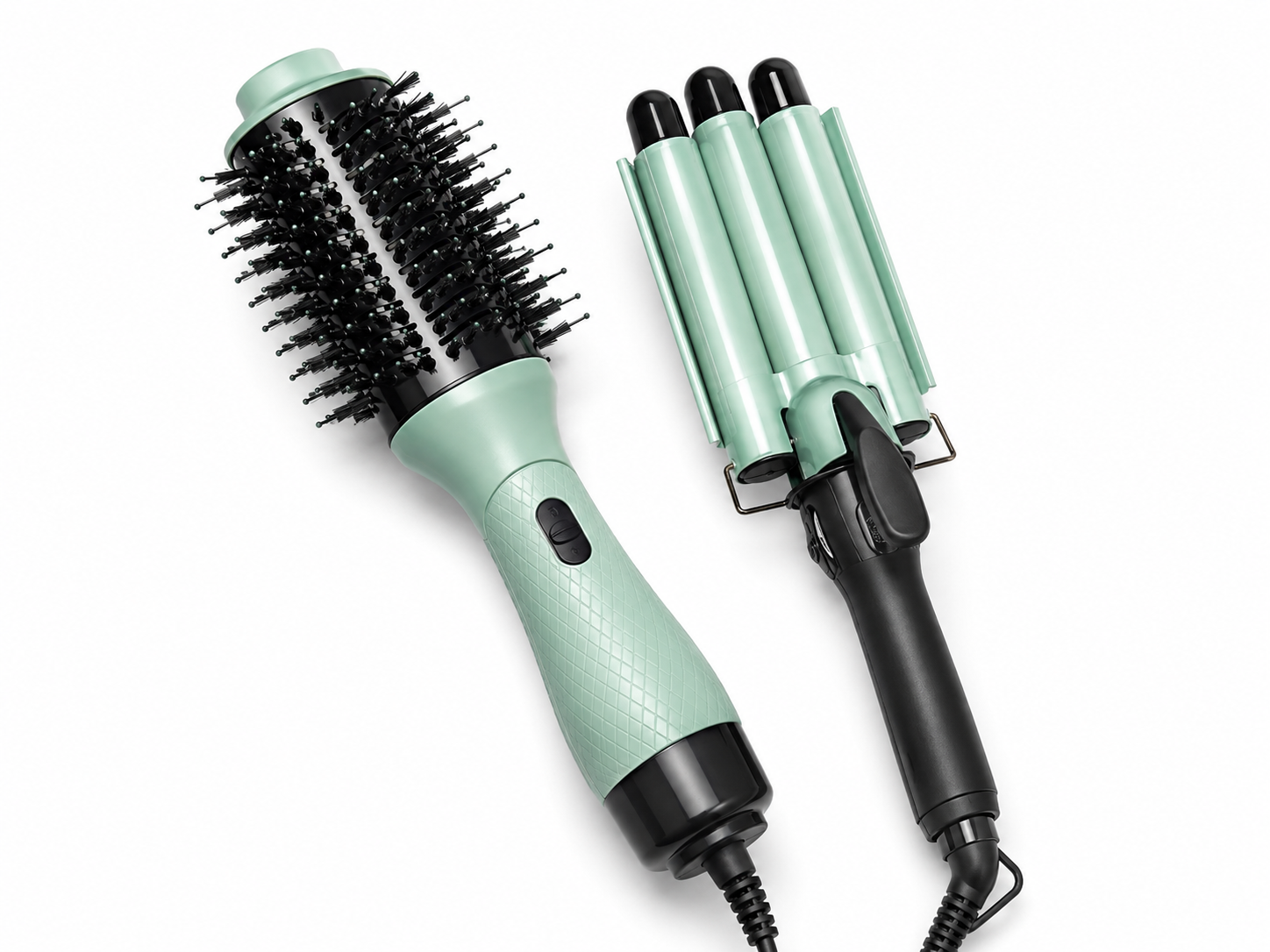 Combo Cepillo Secador + Rizador Sirena 3 Tubos | Kit Estilizado Capilar