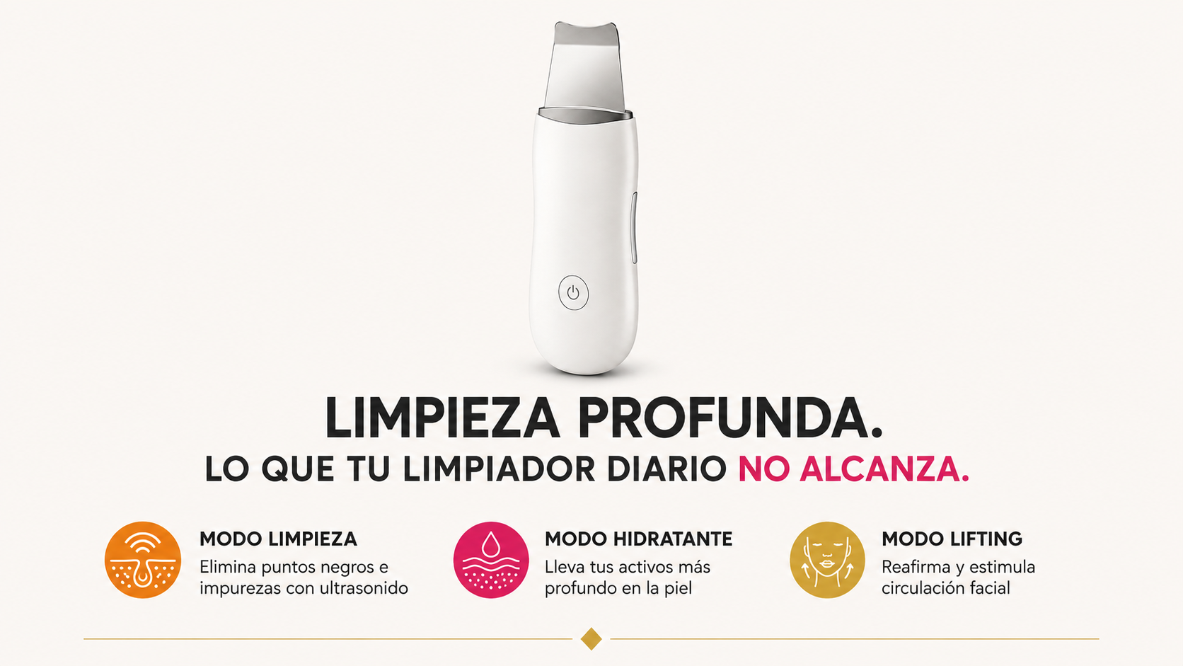 Limpiador Facial Ultrasónico | Poros Limpios y Lifting en Casa