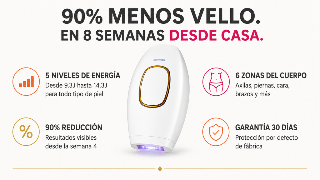 Depiladora IPL Láser Casa | Reducción de Vello Permanente