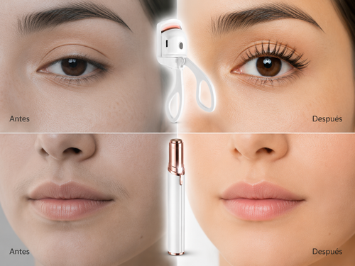 Combo Rizador de Pestañas con Calor + Depiladora Facial | Kit 2 en 1